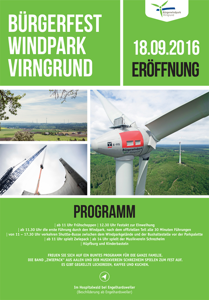 Erffnung Windpark Virngrund